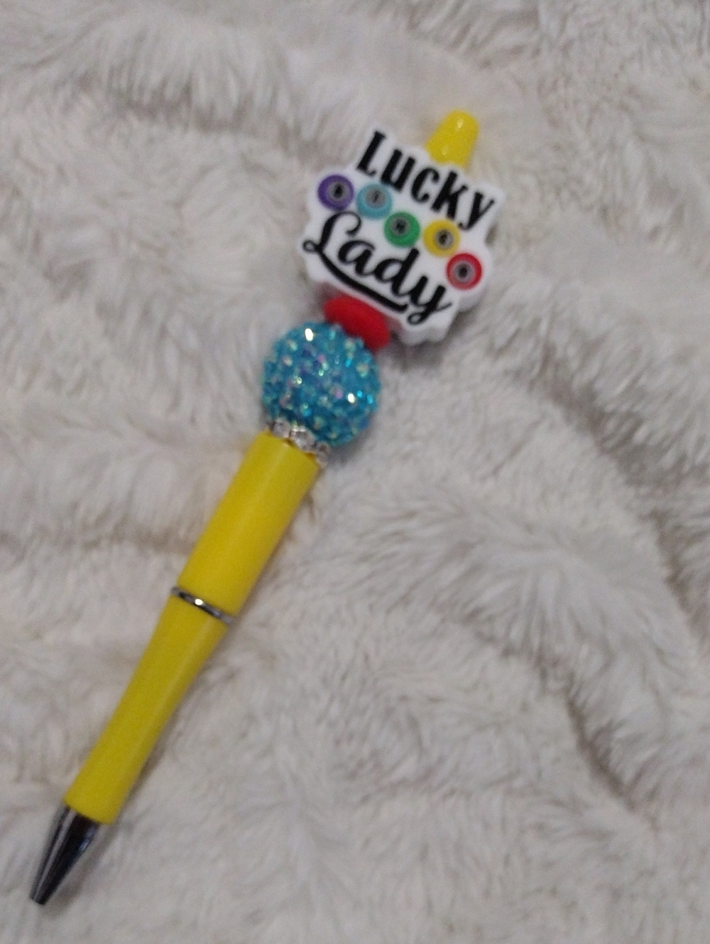 Lucky Lady Beaded Bingo Pen